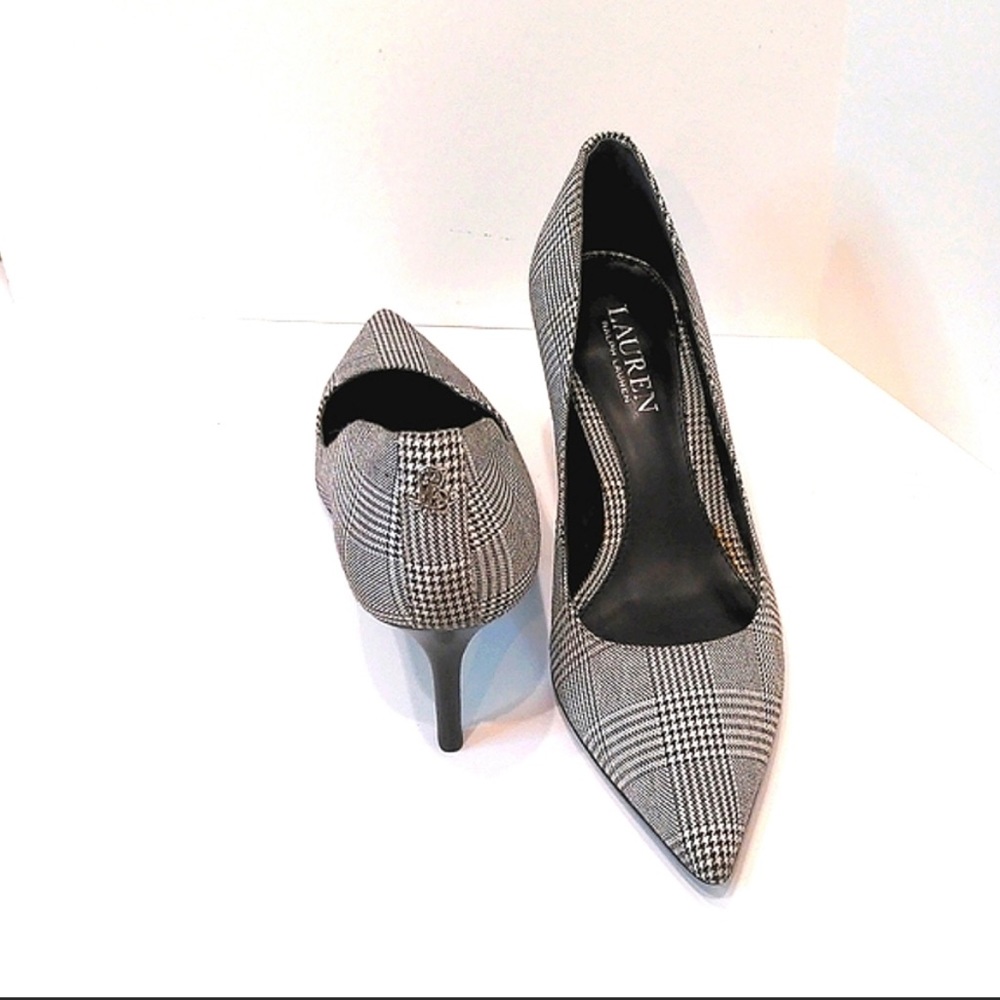 Lauren Ralph Lauren Houndstooth Heels Size 7.5B S-26